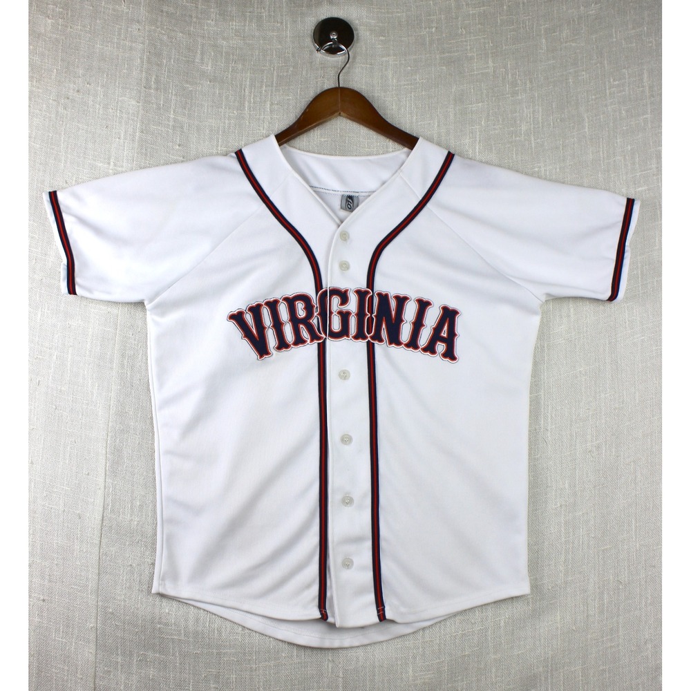 OT Sports Virginia Cavaliers UVA Baseball Jersey Mens Medium Button Up NCAA USA